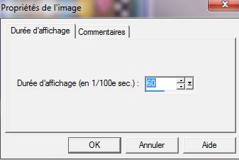 proprieté de l'image